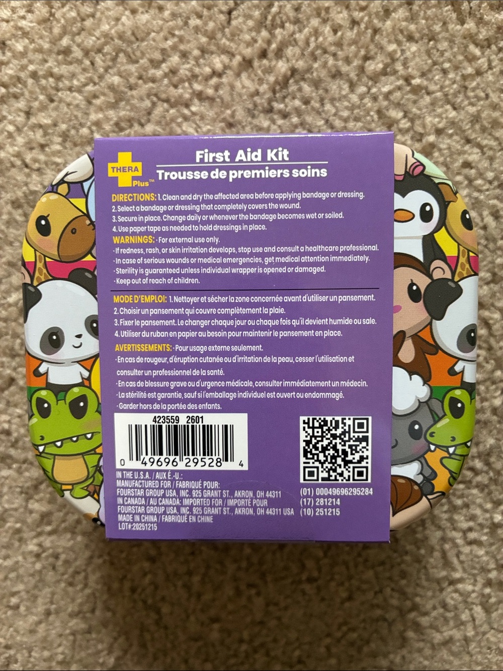 Cartoon Animal Characters Compact First Aid Kit - Picture 4 of 5